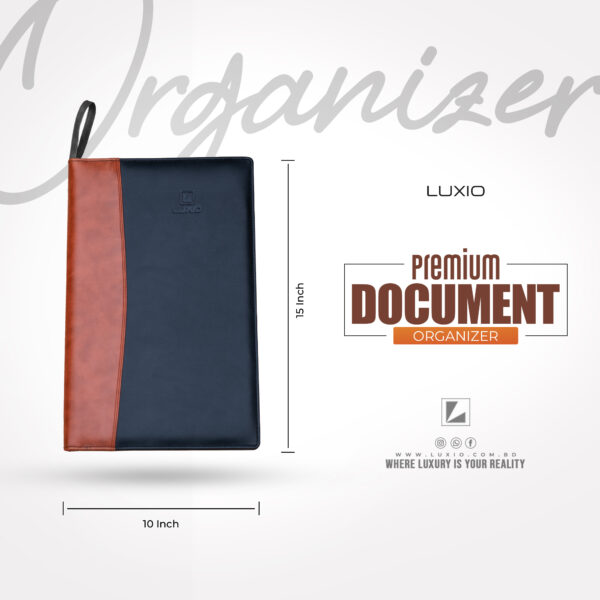 LUXIO Premium Document Organizer - Black